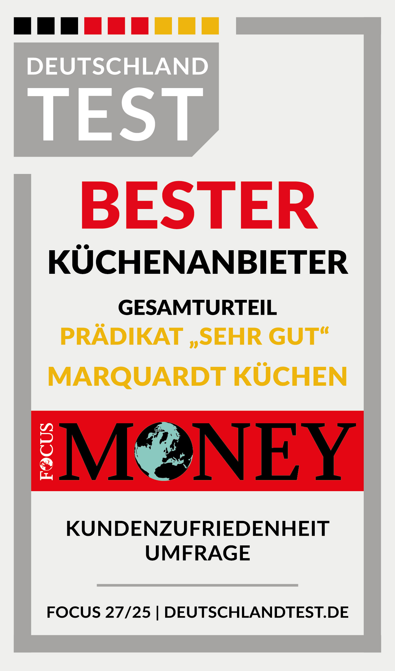 Deutschland Test Focus Money 2025 Bester Küchenanbieter Auszeichnung