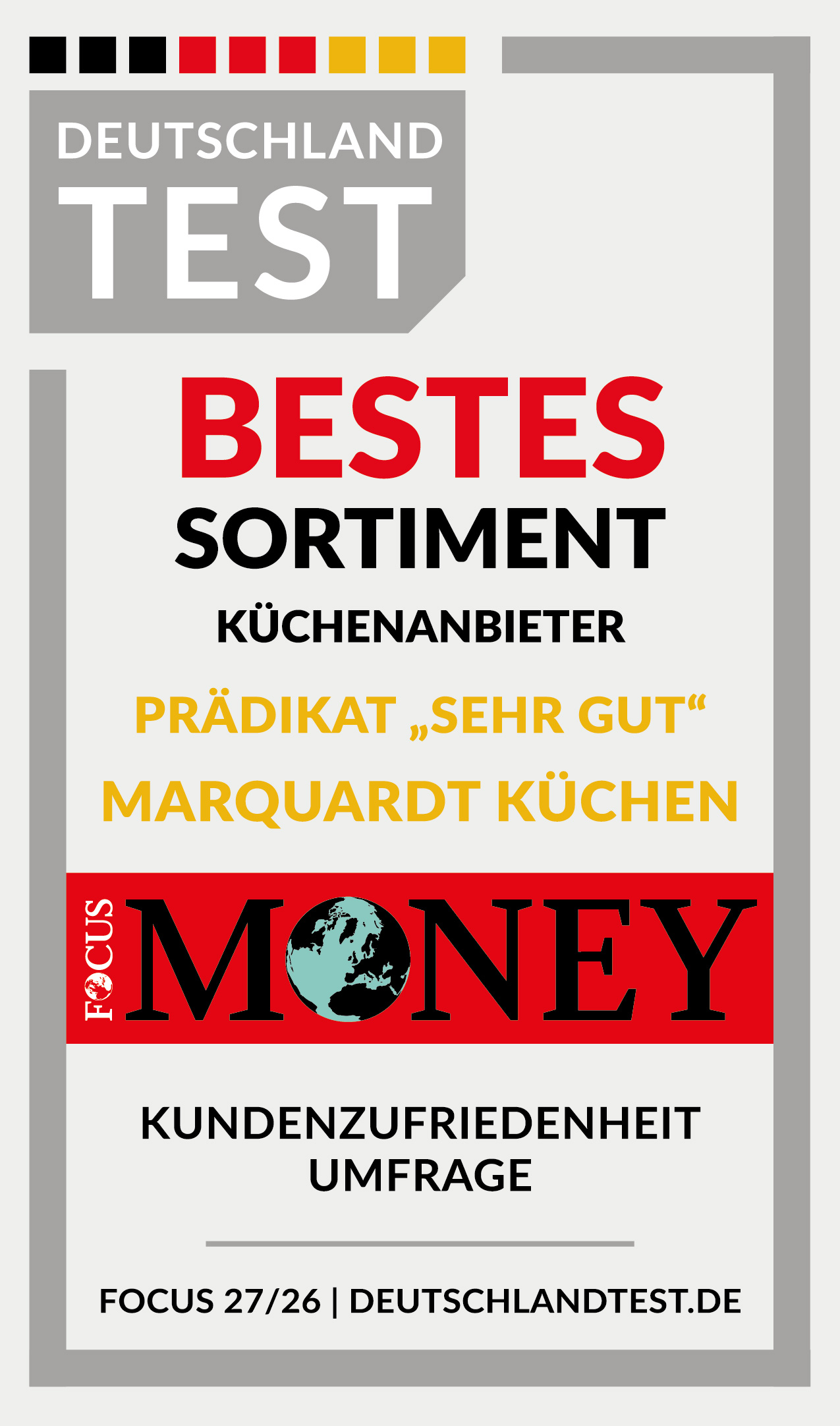 Deutschland Test Focus Money 2026 Sortiment Auszeichnung